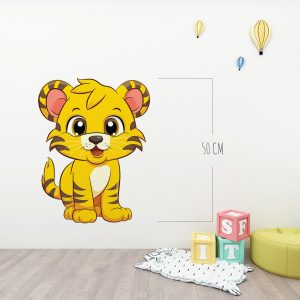 пвц 3д фигури тигър детска стая декорация за стена